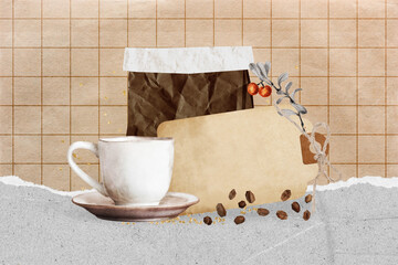 Aesthetic holiday coffee paper background