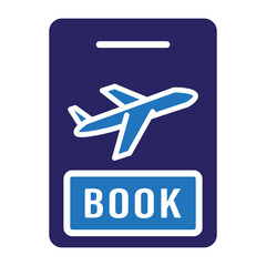 Fototapeta premium Vector icon of a boarding pass or mobile ticket with an airplane, illustrating online flight booking and travel reservation services