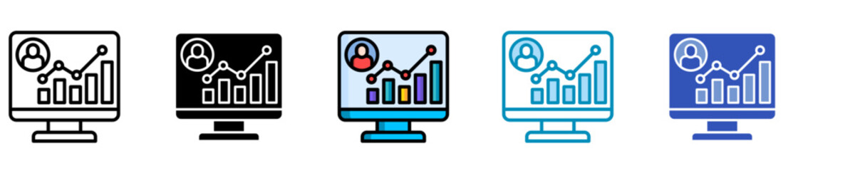 Kpi Dashboard  Icon Set Multiple Style Collection