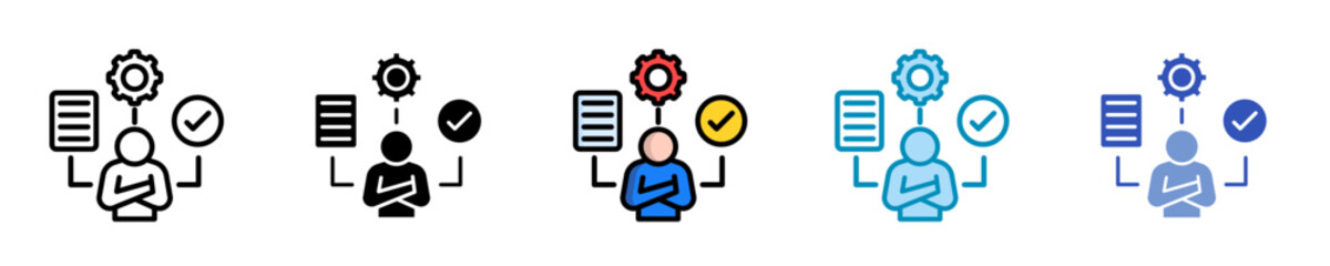 Leadership Responsibility  Icon Set Multiple Style Collection