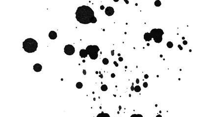 Black ink splatter spray seamless pattern, grunge dribble spatter on transparent background. gritty paint texture backdrop, abstract black ink artistic splash. splat messy inkblot