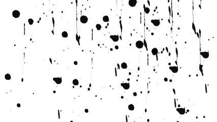 Black ink splatter spray seamless pattern, grunge dribble spatter on transparent background. gritty paint texture backdrop, abstract black ink artistic splash. splat messy inkblot