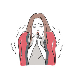 体調不良の若い女性　冷え症