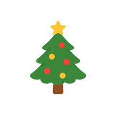christmas tree isolated on white