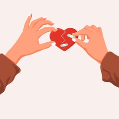 Fixing broken heart background, mental health design