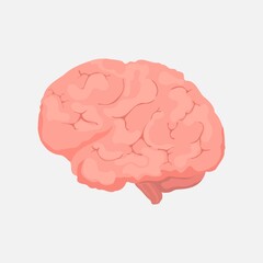 Brain clipart, mental health illustration