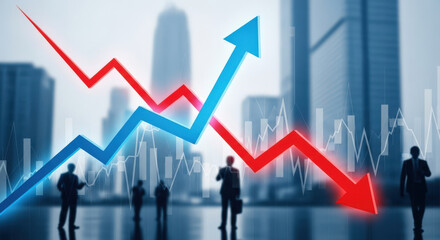 Business Growth and Decline Stock Market Trends.