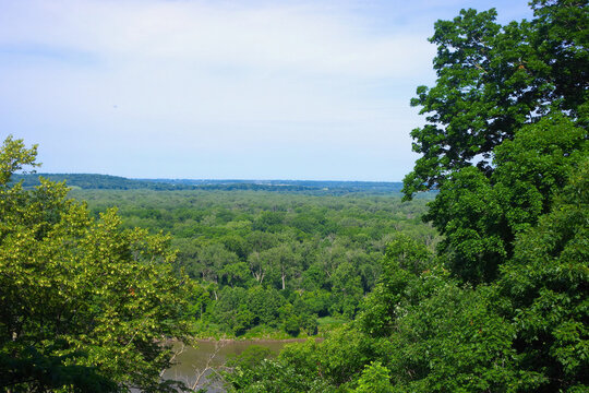 Missouri River and Forest Canopy at Weston Bend State Park