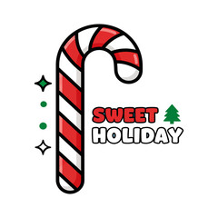 Obraz premium Christmas candy cane sweet holiday design isolated on transparent background