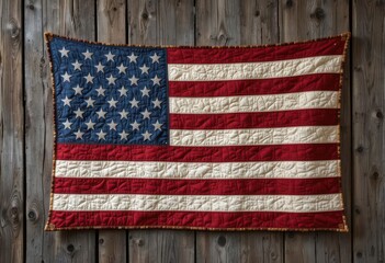  Handmade Patriotism A Quilted Flag Evokes Warmth and Nostalgia. Folk Art Pride.