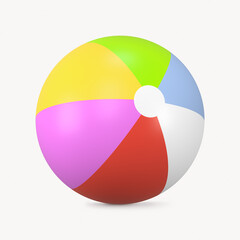 3D beach ball, summer concept