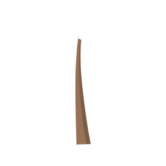 Tall thin tree trunk illustration, simple forest element for eco-friendly landscape and outdoor design themes.