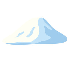 Snow-covered mountain peak illustration, perfect for winter, outdoor adventure, and natural cold landscape design projects.