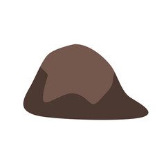 Brown soil mound illustration, natural outdoor element perfect for gardening, farming, and eco-friendly landscape designs.