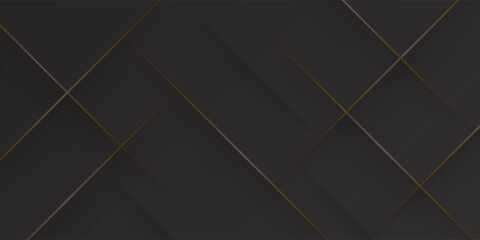 Luxury black and Gold Background with Golden Lines and Paper Cut Style. Premium Gray and Gold Background for Award, Nomination, Ceremony, Formal Invitation or Certificate Design