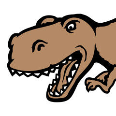 T-Rex Tyrannosaurus Rex Dinosaur Dino Roar Half Side