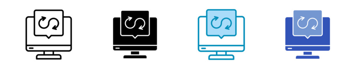 Chat  Icon Set Multiple Style Collection