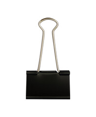 black binder clip isolated