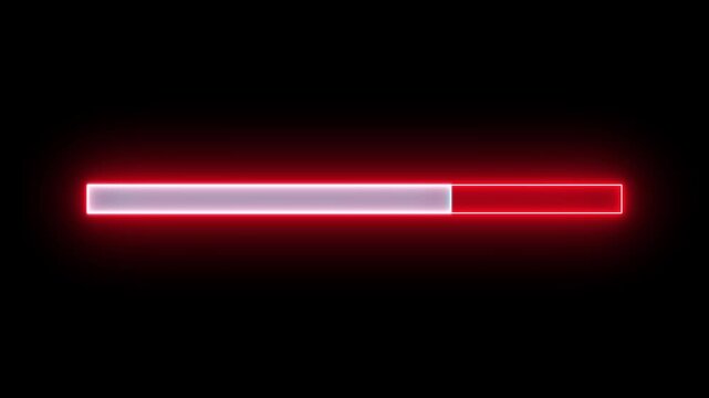 glowing &ldquo;LOADING&rdquo; progress animation on dark background, representing buffering, system update, or data transfer. Perfect for digital projects, websites, apps, futuristic technology , and modern