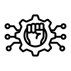 Fototapeta premium revolution Line Icon