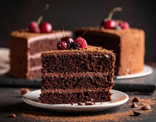 chocolate cake with cherry