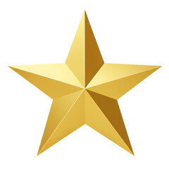 Obraz premium Gold star isolated on transparent background