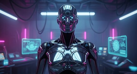 Cybernetic Sentinel - A Glimpse into the Future of Artificial Intelligence.
