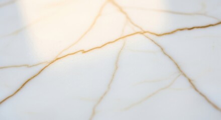 Elegant white marble surface with delicate gold veins for luxury backgrounds