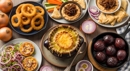 Diverse Indian Dishes, Festive Table Setting, Home Kitchen, Food Photography, Warm Atmosphere, Overhead View, Flavorful Experience