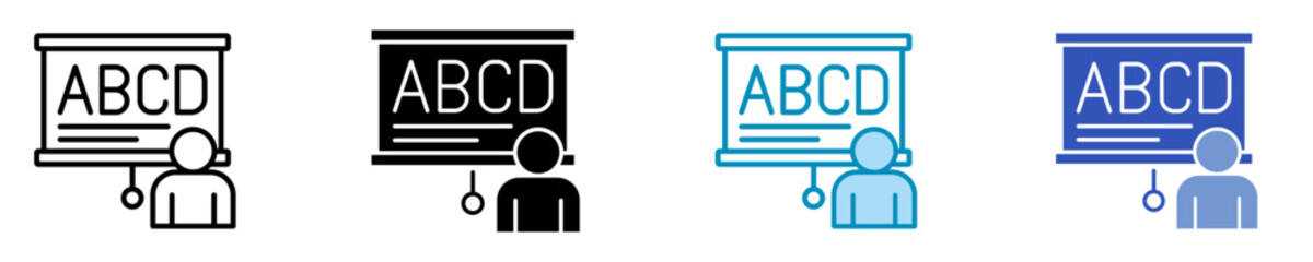 Presentation  Icon Set Multiple Style Collection