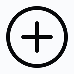 Fototapeta premium Add Sign Plus Increase Isolated Vector Lineal Style Icon