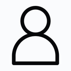 User Profile Account Isolated Vector Lineal Style Icon