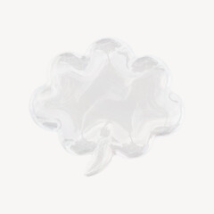 Speech bubble icon, 3D crystal glass