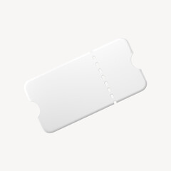 Discount coupon icon, 3D minimal illustration