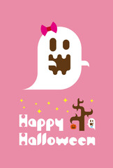 ハロウィンのポストカード
