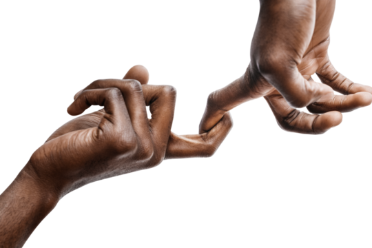 Hooking fingers gesture transparent png