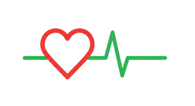 Heartbeat cardiogram pulse ekg heart rate symbol medical health care graphic design art digital visual transparent background