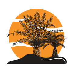 Make a Professional Tree Coconut Vector Art