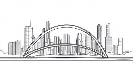 Naklejka premium Cityscape architectural design