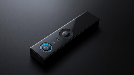 Obraz premium Sleek smart doorbell featuring camera and intercom system, designed for modern security and convenience