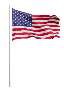 Png flag of USA collage element, transparent background