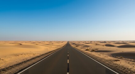 Fototapeta premium Endless Desert Highway to the Horizon