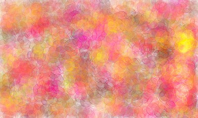 Colorful Abstract Circles Pattern in Warm Tones