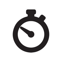vector black stopwatch icon