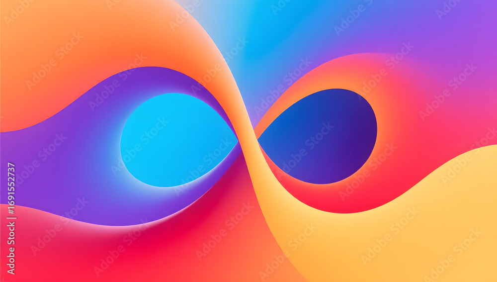 Wall mural technology sense data concept 3d rendering, abstract concept kv main visual business ppt background