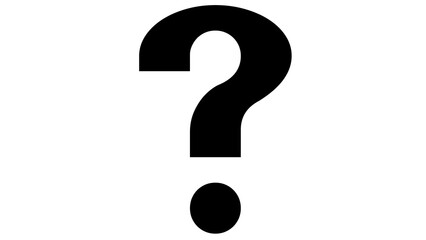 A white 3D question mark symbol provides an elegant concept for information, help, and answers on...