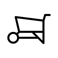 Wheelbarrow Icon Vector Symbol Design Illustration