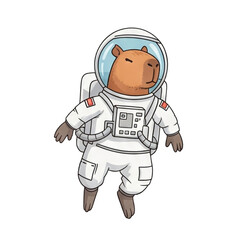 capibara on astronaut suit