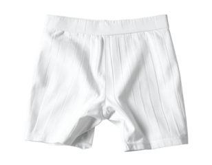 Classic White Ribbed Men’s Briefs – Flat Lay Apparel