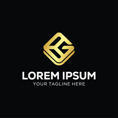 Golden Monogram Logo Design with Letter G